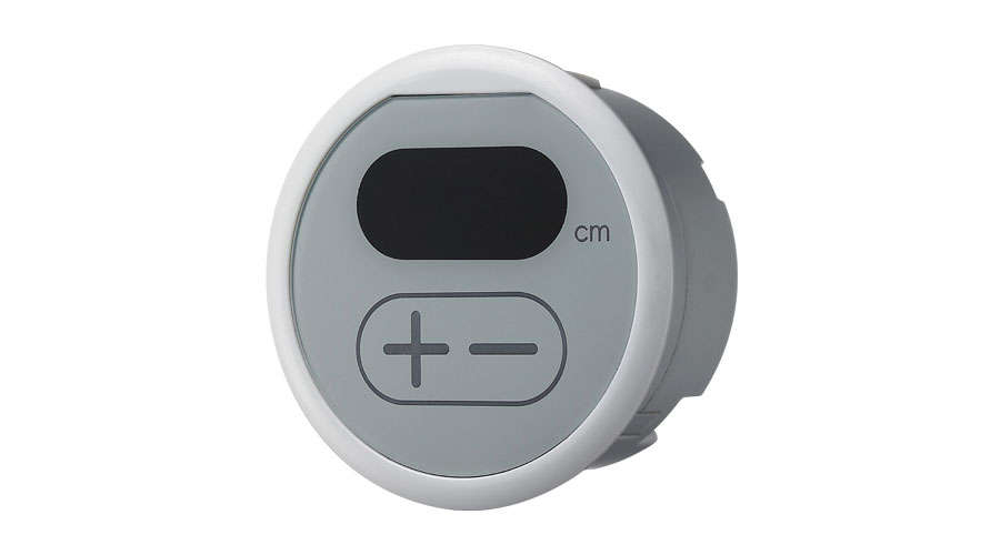 The TDH1 is flush mounted on the tabletop