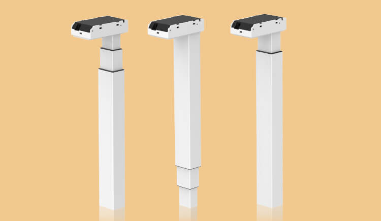 lifting columns for height-adjustable industrial workstations