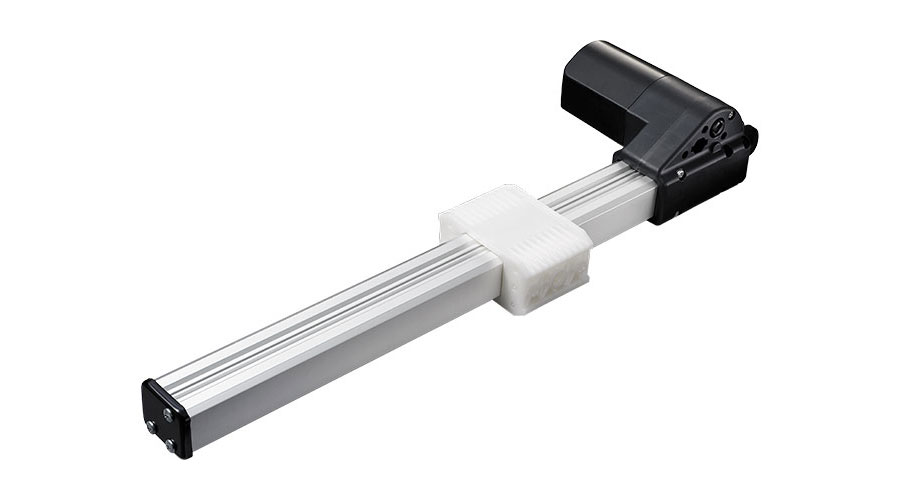 TiMOTION TA5P linear actuator uses a linear slide as opposed to a standard extension tube