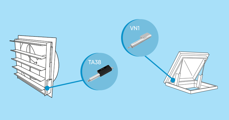 TA38 & VN1: Electric Actuators for Opening and Shading Systems