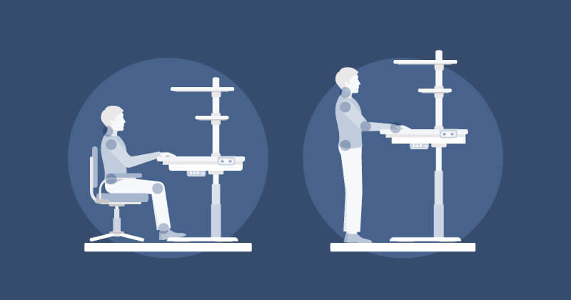 Height adjustable industrial workstations for more ergonomics and safety