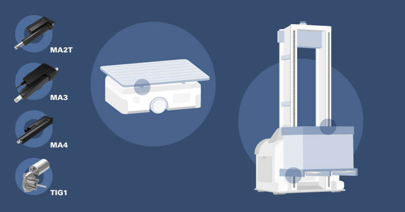 Smart electric actuators for mobile robots