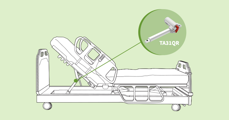 Electric actuators for medical beds