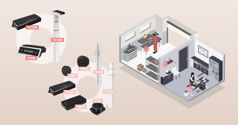 electric columns for workstations